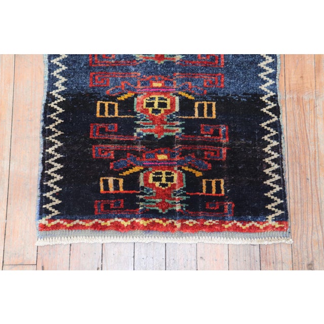 Mid 20th Century Mini Turkish Mat Rug For Sale - Image 4 of 6