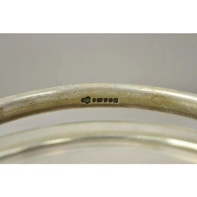 Antique H.C. & C. English Silver Plate and Oak Biscuit Barrel With Lid and Liner For Sale - Image 11 of 12