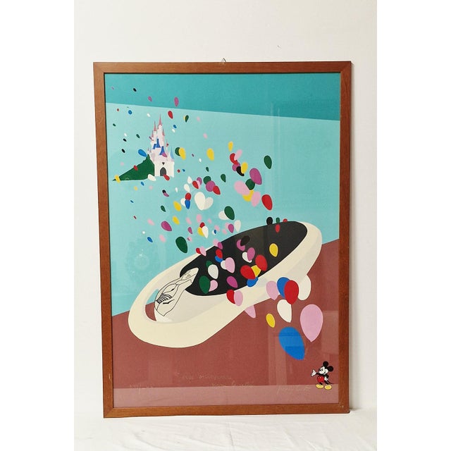 Franco Costa, Euro Disneyland, 1980s, Lithograph, in Flawless conditions. Designed 1980 to 1989 This piece has an...