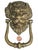 Antique English Brass Lion Head Door Knocker For Sale - Image 10 of 10