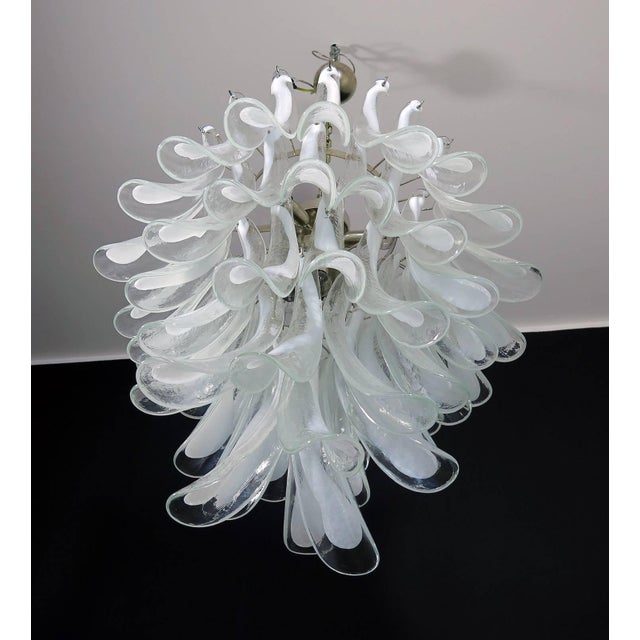 Italian Murano Glass Petal Chandeliers, Murano, Set of 2 For Sale - Image 4 of 11