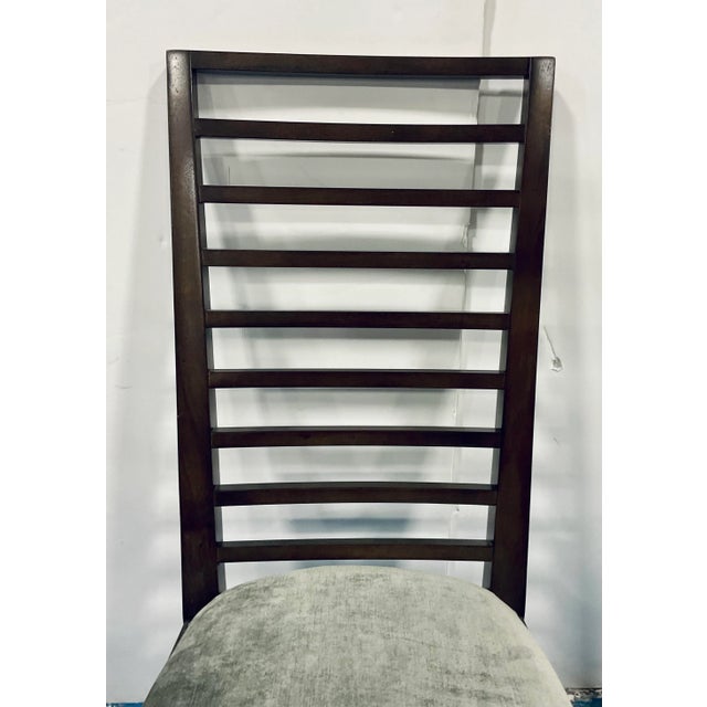 Drexel Heritage Drexel Heritage Modern Dark Walnut Slat Back Essence Dining Chairs Set of 6 For Sale - Image 4 of 11