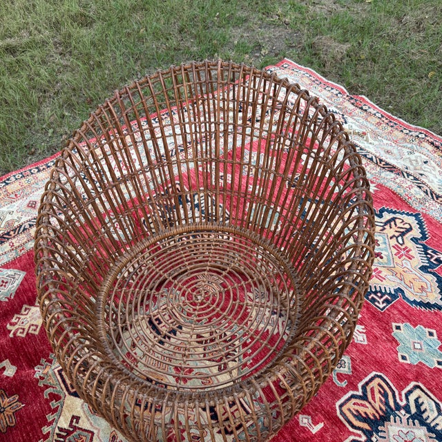 Contemporary Resin Wicker Franco Albini Style Chairs- A Pair For Sale - Image 12 of 12