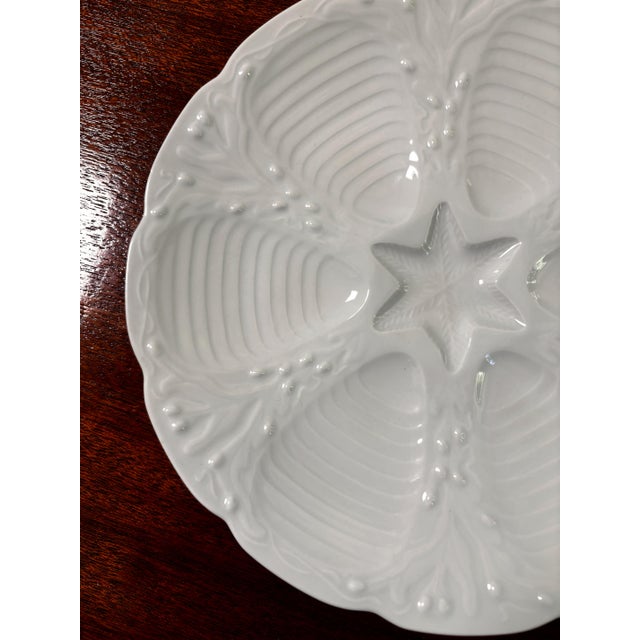 Late 20th Century Vintage Dansk French Porcelain Oyster Plates - Set of 4 For Sale - Image 5 of 7