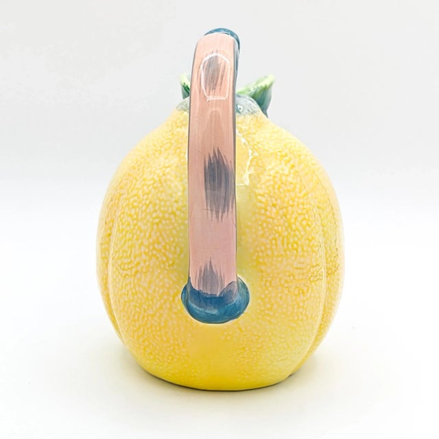 The Haldon Group Vintage Lemon Shaped Lemonade Pitcher Studio Pottery Signed '81 For Sale - Image 9 of 11