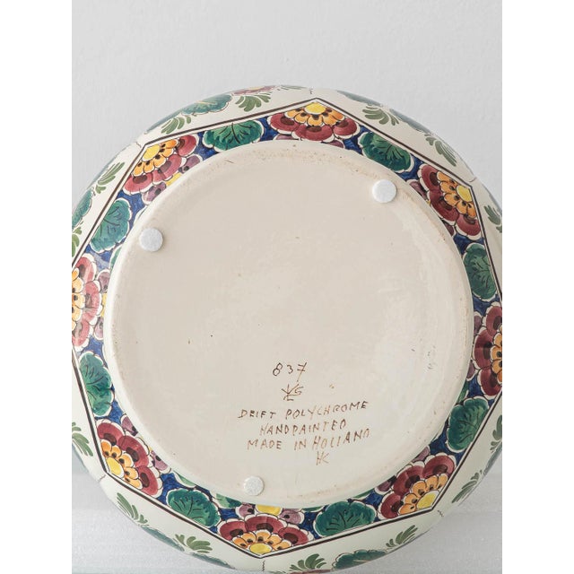 Vintage Hand-Painted Chinoiserie Polychrome Delft Vases from Velsen, 1950s-1960s, Set of 2 For Sale - Image 16 of 18