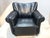 Art Deco Black Leather Club Chair, 1950s For Sale - Image 10 of 10