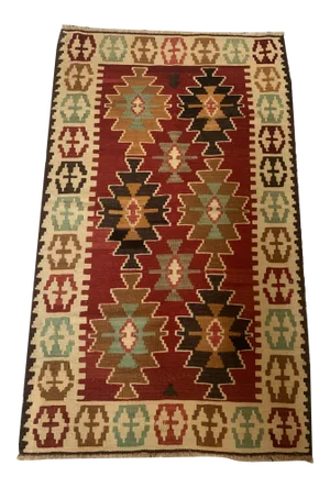 Vintage South Western Turkish Hand Loomed Kilim Wool Rug