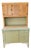 Antique Sellers "Kitcheneed" Hoosier Cabinet - Elwood, Indiana – Sage Green & Oak For Sale
