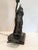 Antique Bronze Lamp Featuring a Girl Holding a Dove by A. Messina For Sale - Image 11 of 14