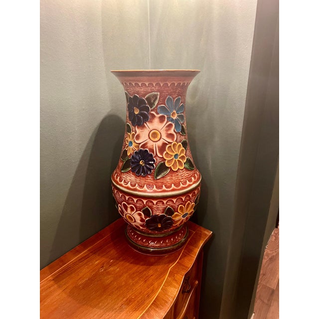 Large Floor Vase from Bay Keramik, 1970s For Sale - Image 4 of 7