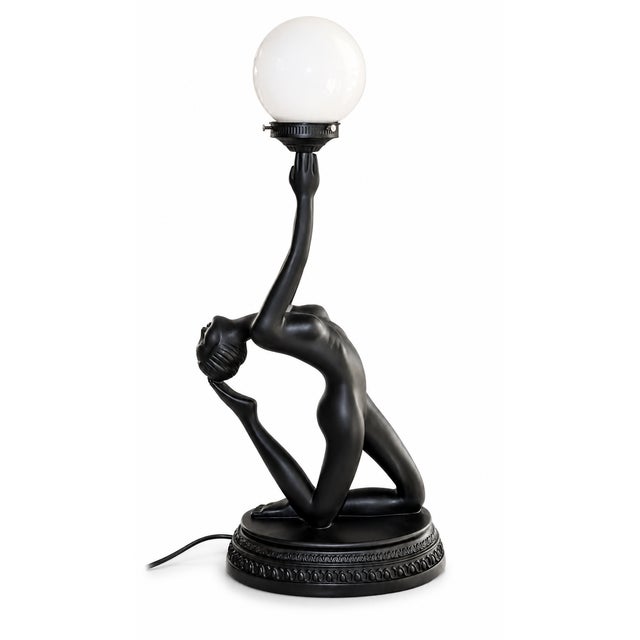 1970s 1970s Art Deco Style Nude Table Lamp For Sale - Image 5 of 9