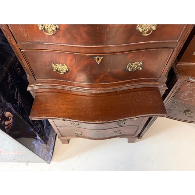 1920s Vintage Mahogany Chest on Chest, 1920s For Sale - Image 5 of 15