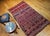 Vintage Moroccan Tribal Kilim Rug, Handwoven Wool, Stripe Pattern, Red & Blue, 5x8 For Sale - Image 9 of 18