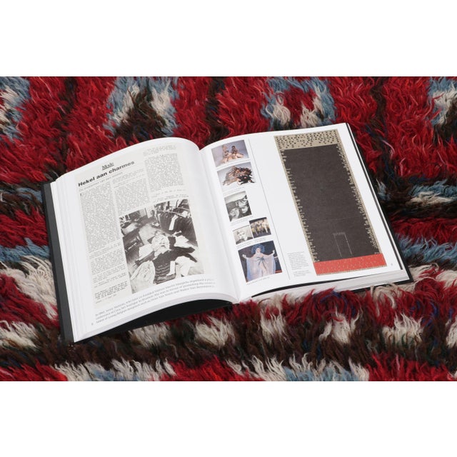 Ruby Red Vintage Swedish Rya Wool Rug in Red & Ivory by Rug & Kilim, 1950-1959 For Sale - Image 8 of 9