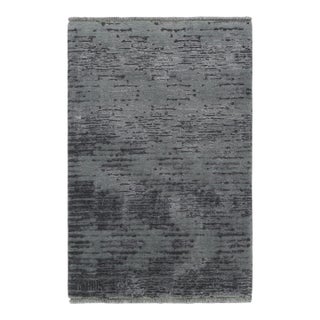 Rug & Kilim’s Modern Abstract Rug in Black and Gray For Sale