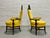 Pair - Custom Hollywood Regency High-Back Throne Chairs | Canary Yellow Velvet Upholstery – Mid Century Accent Seating For Sale In New York - Image 6 of 15