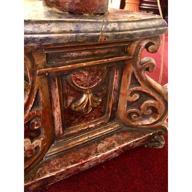 Painted Italian Continental Candle Prick Standing Lamp, 18th-19th Century For Sale In New York - Image 6 of 13