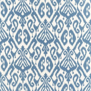 Sanderson Kasuri Weave Fabric in Indigo For Sale