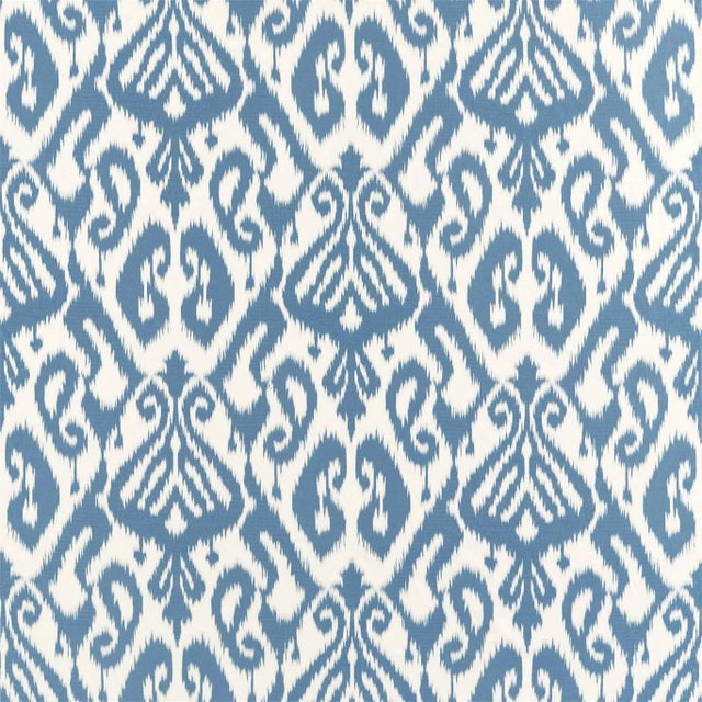Sanderson Kasuri Weave Fabric in Indigo For Sale