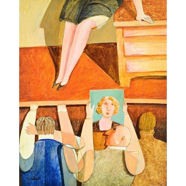 1980s Alberto Gallerati, Public Curiosity, Mixed Media, 1980s For Sale - Image 5 of 5