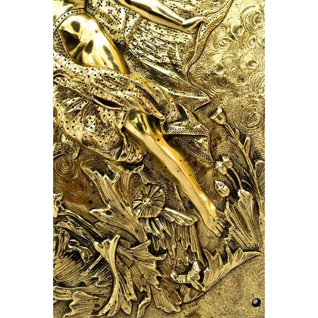 Jugendstil Cast Relief in Brass, Vienna, Austria, 1910s For Sale - Image 6 of 8