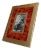 Italian Picture Frame in Gilded Aluminum and Faux Burl Formica in the style of Mascagni, 1970s For Sale