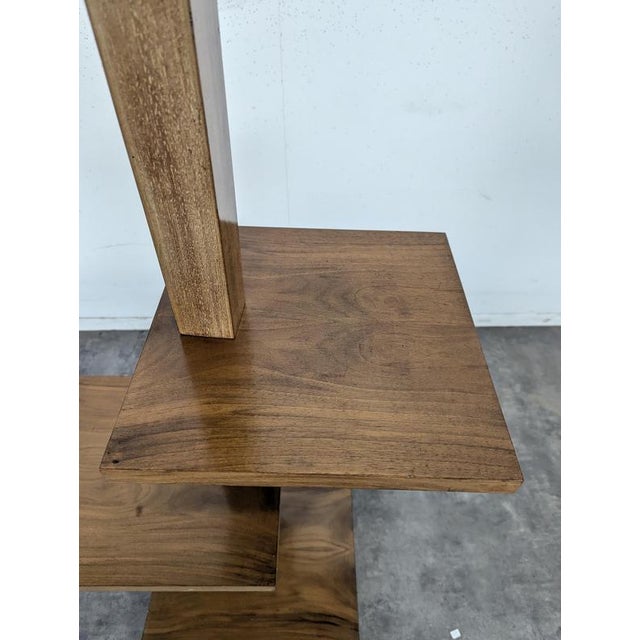 Modern Modernist Wooden Floor Lamp with Shelves, 1950s For Sale - Image 3 of 8