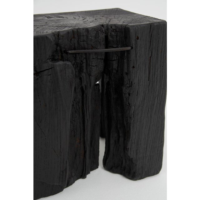Rustic Sculptural Side Table by Logniture For Sale - Image 4 of 15