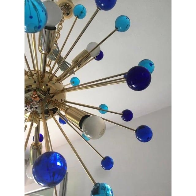 Murano Style Glass Sputnik Multicolors Italian Handmade Chandelier from Simoeng For Sale - Image 6 of 8