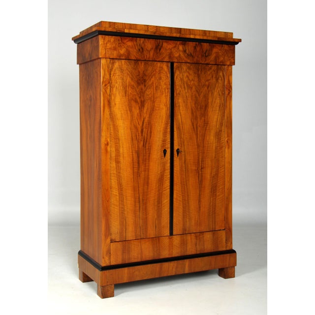 Biedermeier Walnut Wardrobe, 1820s For Sale - Image 6 of 9