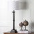 2020s 36 Inch H Column Table Lamp in Silver Grey - a Pair For Sale - Image 5 of 9