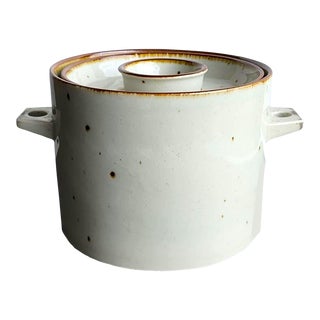 1960s Dansk Brown Mist 1.75 Quart Round Covered Casserole For Sale