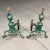 Pair of Federal Style Urn Finial Andirons in Patinated Brass From Virginia Metalcrafters For Sale - Image 10 of 13