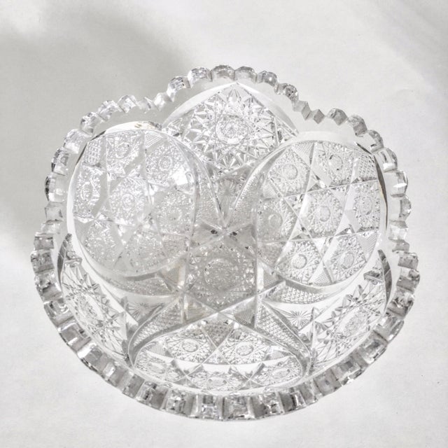 Antique Saw Tooth Cut Crystal Bowl Chairish