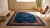 Navy Blue 1920s Blue Navy Floral Modern Antique Chinese Art Deco Rug 8'2" X 9'6" Handknotted Wool Carpet For Sale - Image 8 of 8