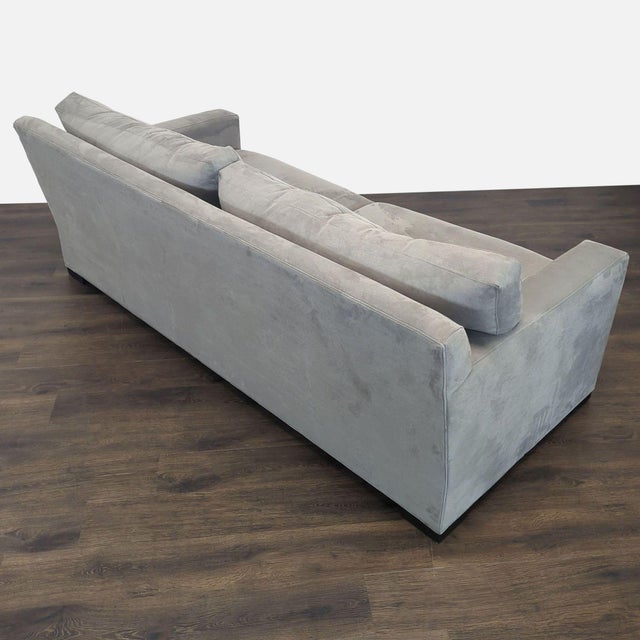 Modern Crate and Barrel 3-Seat Modern Gray Sofa For Sale - Image 3 of 5