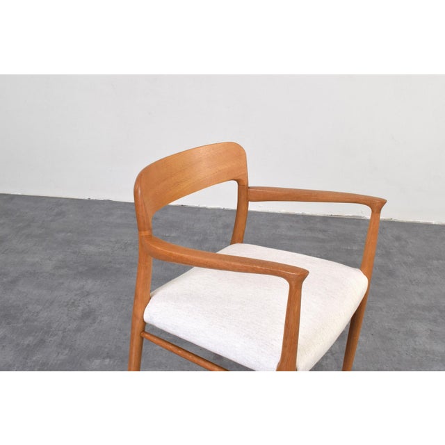 Mid-Century Modern Danish Model 56 Armchair by Niels O. Møller for J. L. Møllers, 1950s For Sale - Image 11 of 13