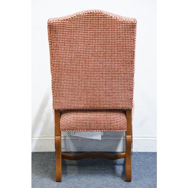 Pearson Furniture Solid Ash Country French Accent Lounge Arm Chair W. Brick Red Basketweave Upholstery 01422-00 For Sale In Kansas City - Image 6 of 11