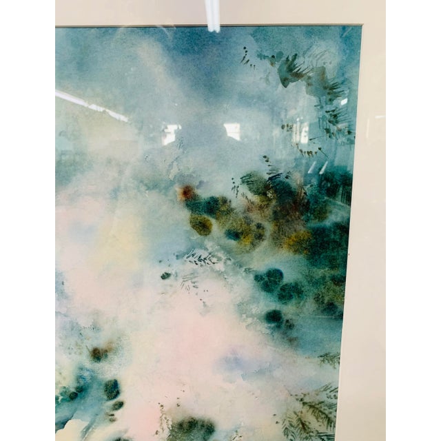 Landscape Snowy Winter Scene Water Color Signed Artist Phil Metzger and Framed For Sale - Image 4 of 10