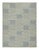 Dove Gray Rug & Kilim’s Custom Scandinavian Rug With Blue Geometric Patterns For Sale - Image 8 of 8