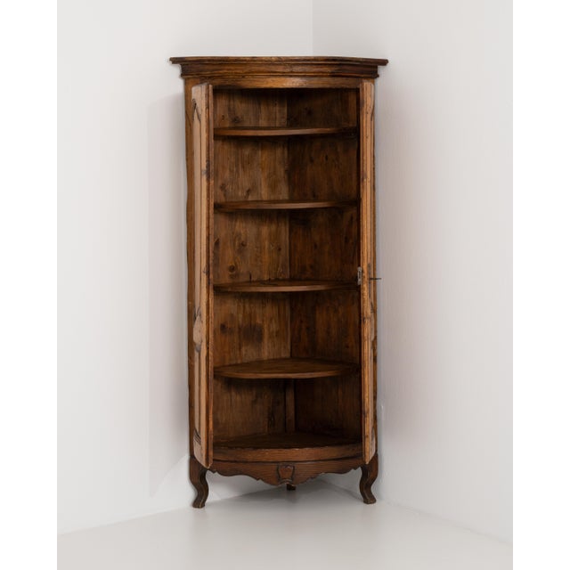 Tan Louis XV Corner Cabinet For Sale - Image 8 of 14