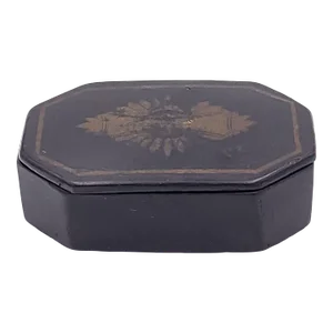Painted French Papier-Mâché Snuff Box, Circa 1870