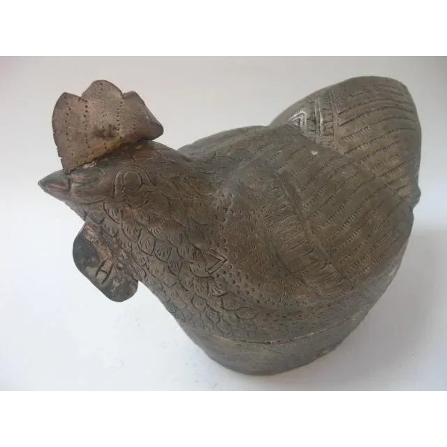 Early 20th Century Silver Betel Nut Rooster Container For Sale - Image 4 of 9