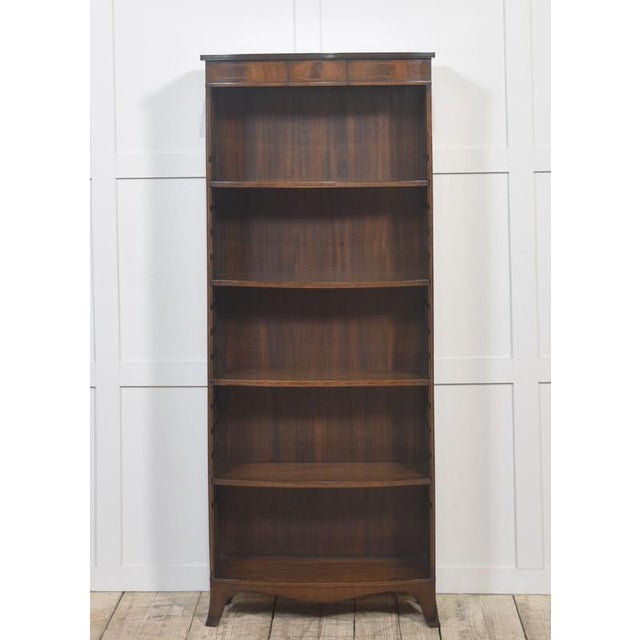 Mahogany Inlaid Open Bookcase, 1890s For Sale - Image 5 of 13