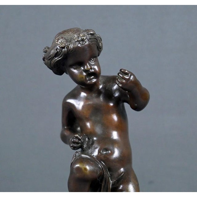 19th Century Bronze Nude Putti, Set of 2 For Sale - Image 13 of 16