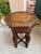 Wood Petite Antique French Octagon Side Table Renaissance Carved Oak C1900 For Sale - Image 7 of 12