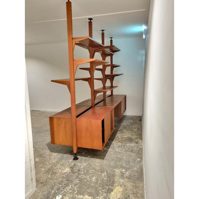 Poul Cadovius Royal Room-Divider Wall Unit in Teak by Poul Cadovius, Denmark, 1960 For Sale - Image 4 of 18