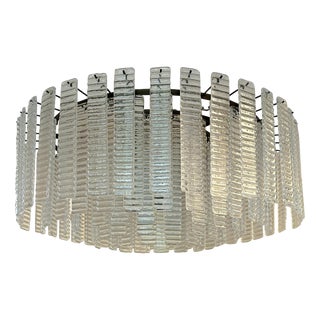 Clear Strips Listelli Murano Glass Burnish Flush Mount by Simoeng for Simoeng For Sale