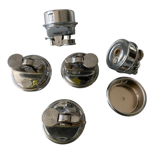 Vintage Gas Lighters, 1980s, Set of 5 For Sale